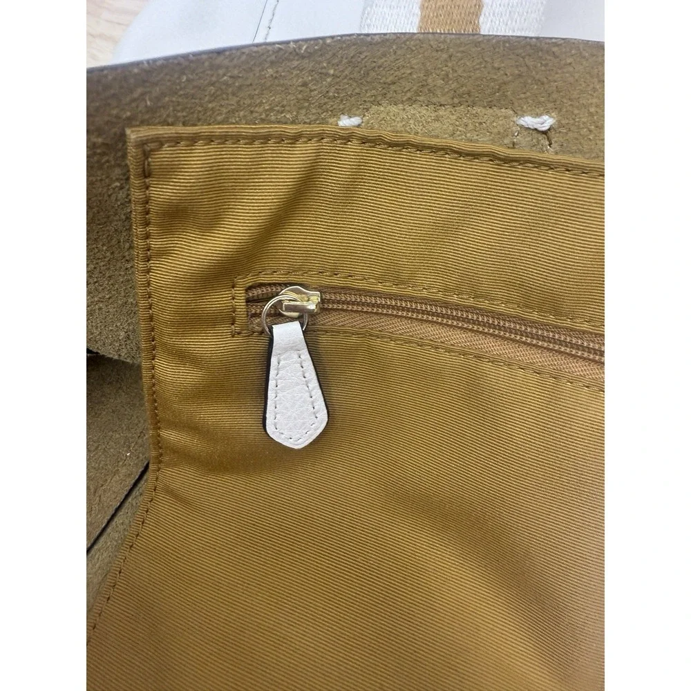 Coach F58660 Soft Chalk Pebble Leather Derby‎ Tote $298 MSRP #12